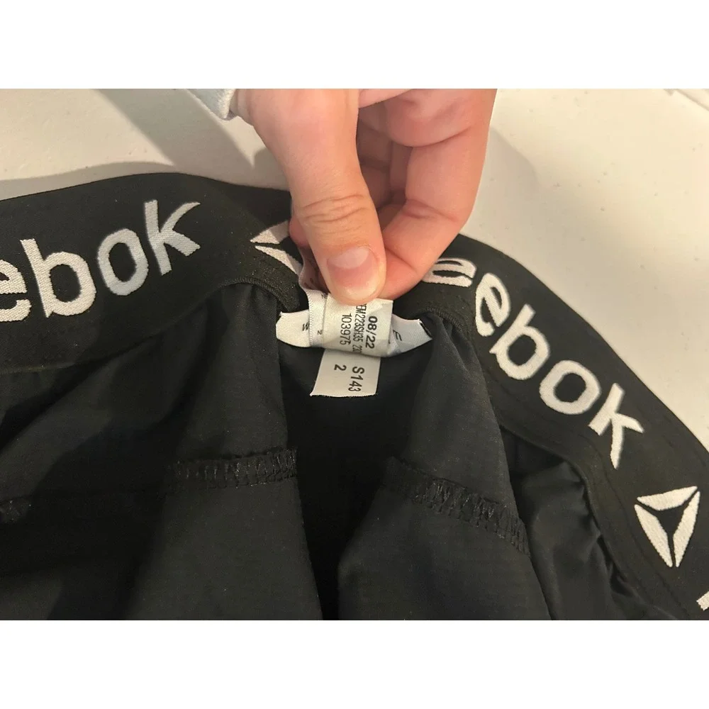 Reebok Mens Black Athletic Training Shorts Elastic Logo Waistband 3XL REH223SH35
